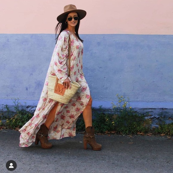 MANGO rushed maxi floral dress bloggers favorite zara competitor brand - Picture 10 of 16
